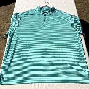 Pro Player Teal Striped Polo Shirt